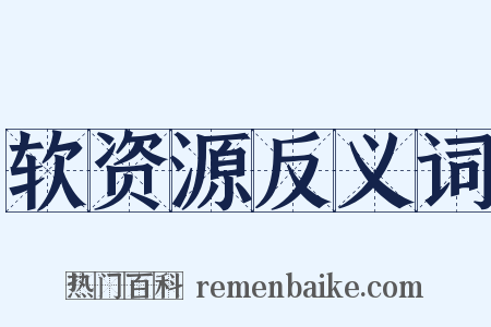 软资源反义词是什么意思的图片